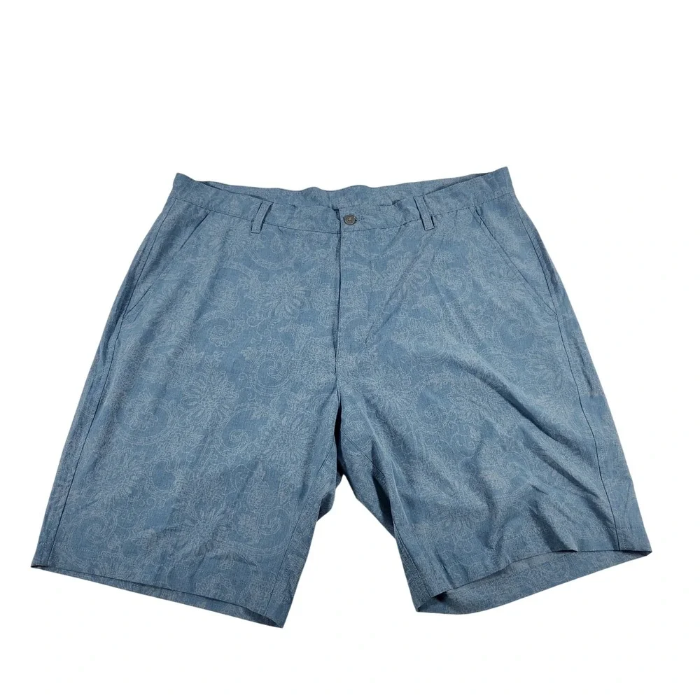 FootJoy Mens Blue Paisley Performance Golf Shorts Size W40 Stretch Breathable‎